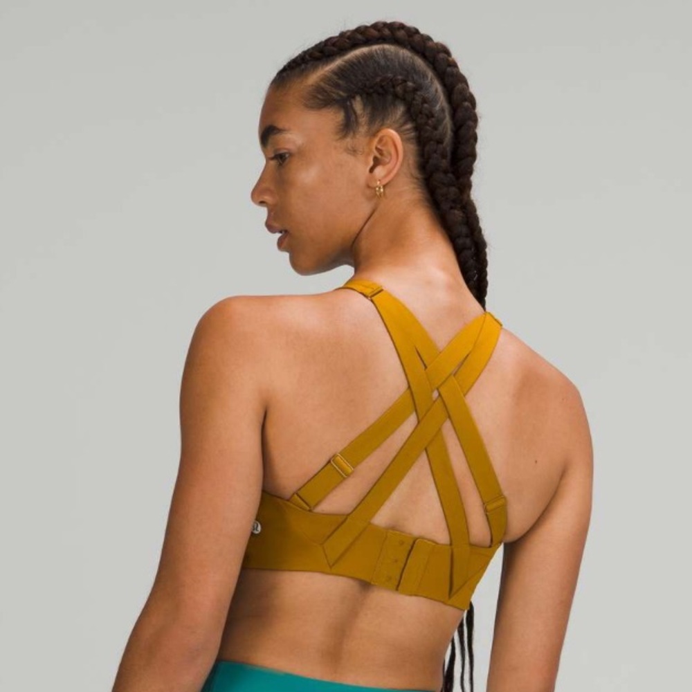 NWT Lululemon Energy Bra High Support 40D Gold Spice